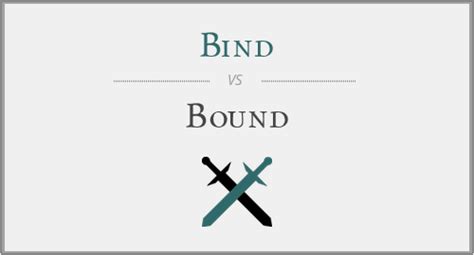 Bind vs. Bound vs. Bounded .